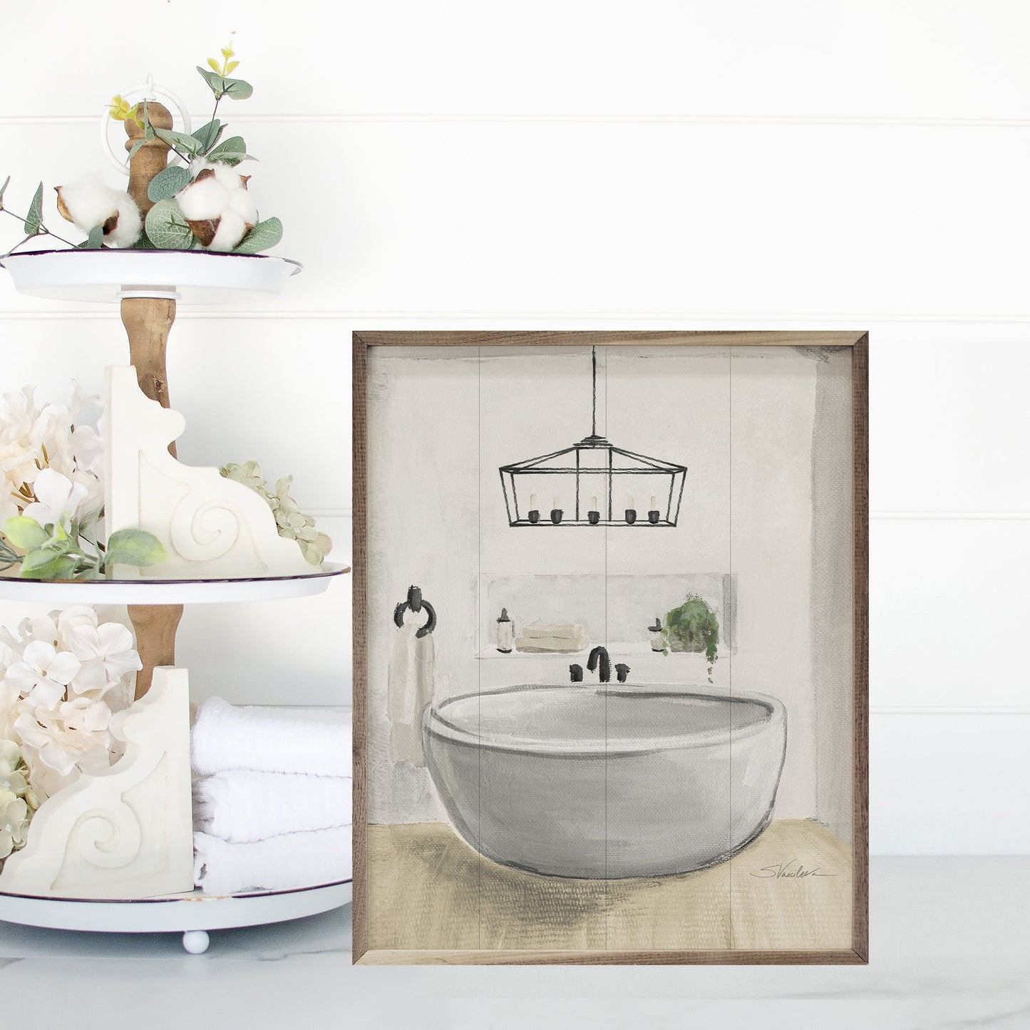 Attic Bathroom II Blonde By Silvia Vassileva