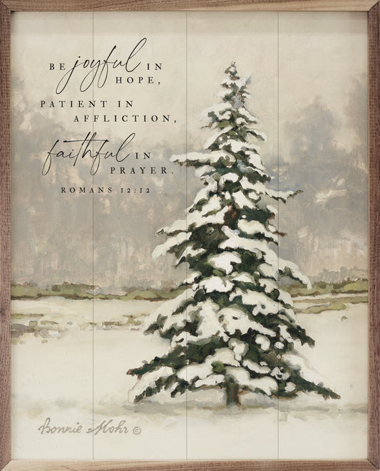 Be Joyful In Hope Winter Tree By Bonnie Mohr