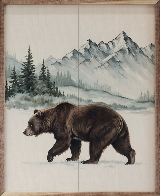 Bear In The Snowy Mountains
