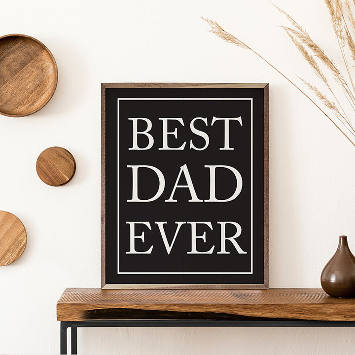 Best Dad Ever Border Black