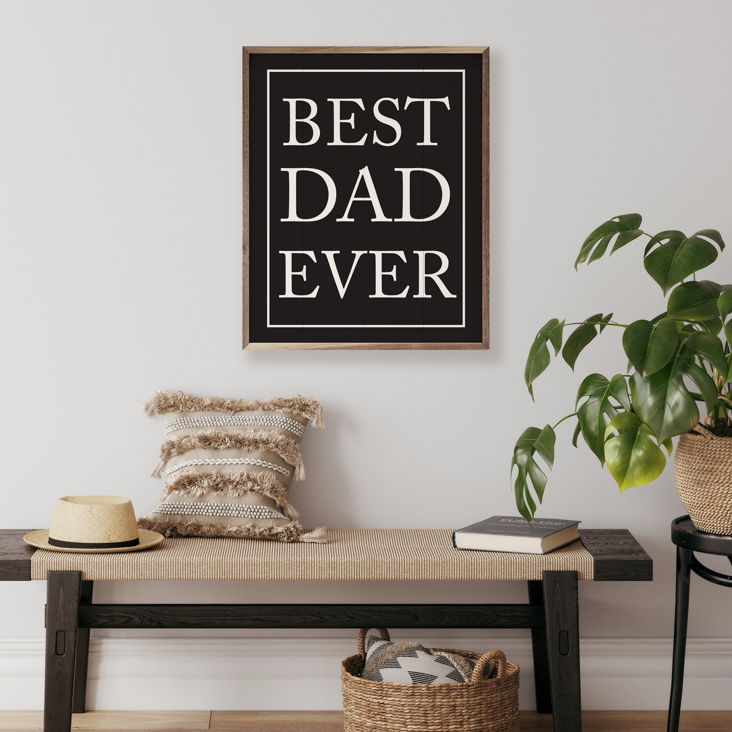 Best Dad Ever Border Black