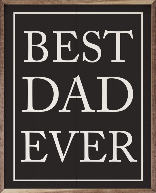 Best Dad Ever Border Black