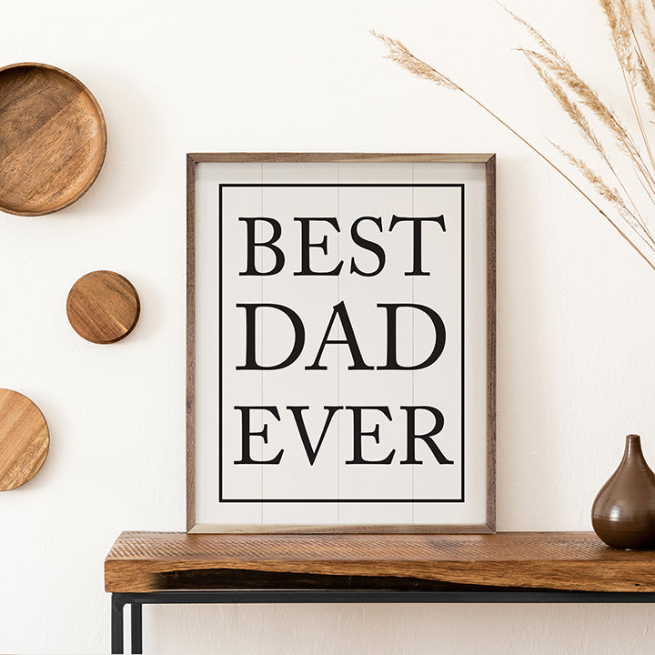 Best Dad Ever Border White