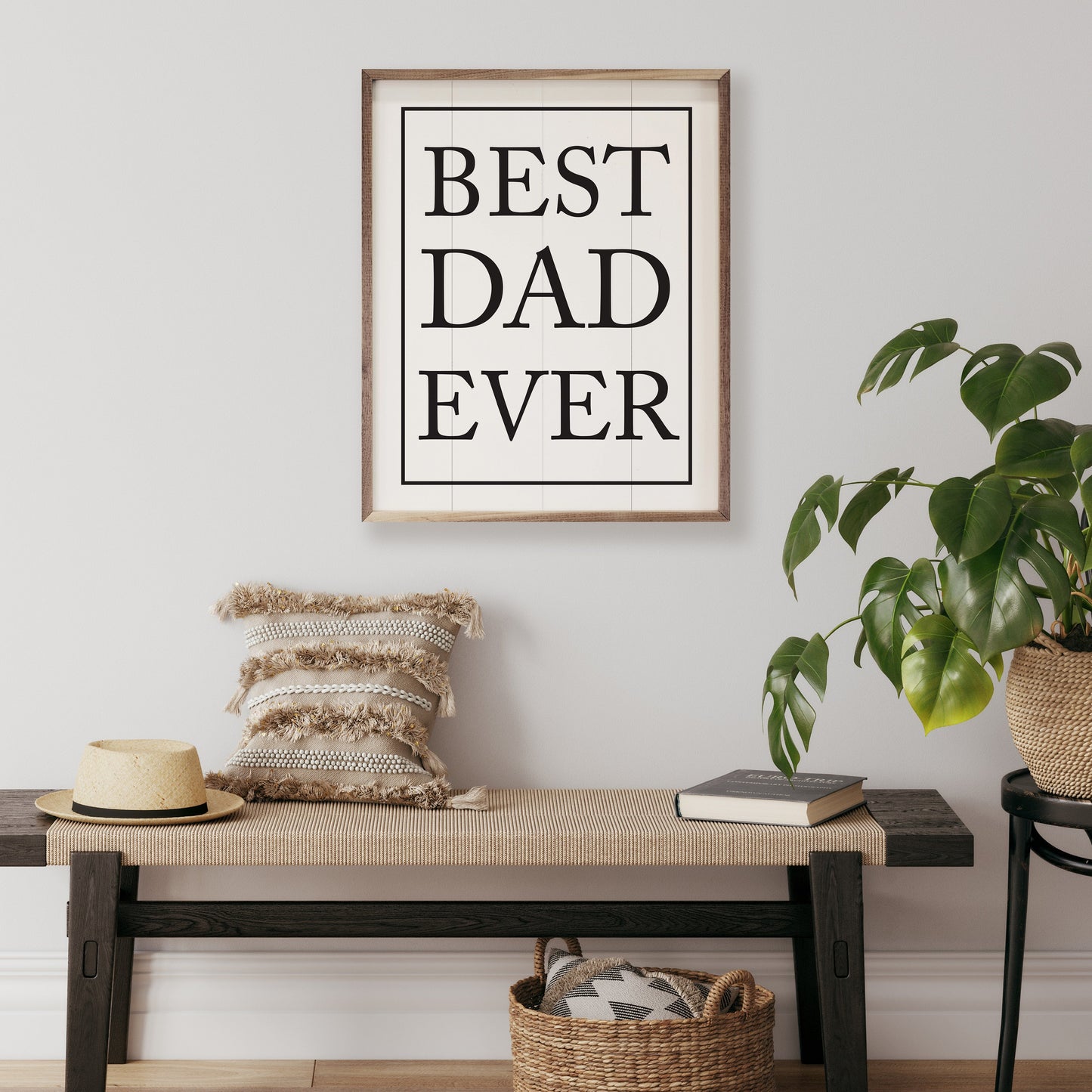 Best Dad Ever Border White