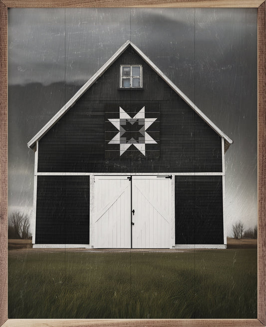 Black Barn With Quilt