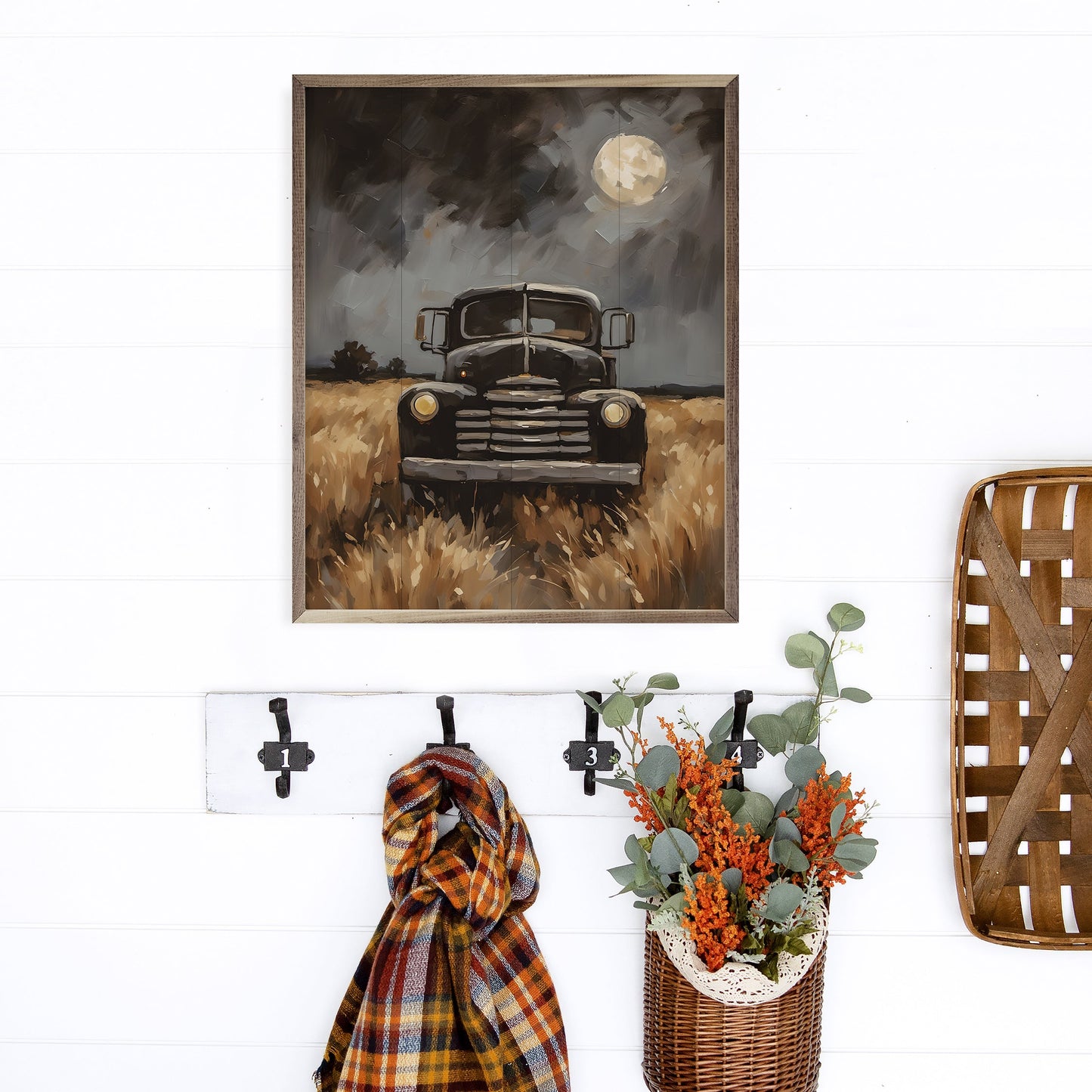 Black Truck Under Moonlight