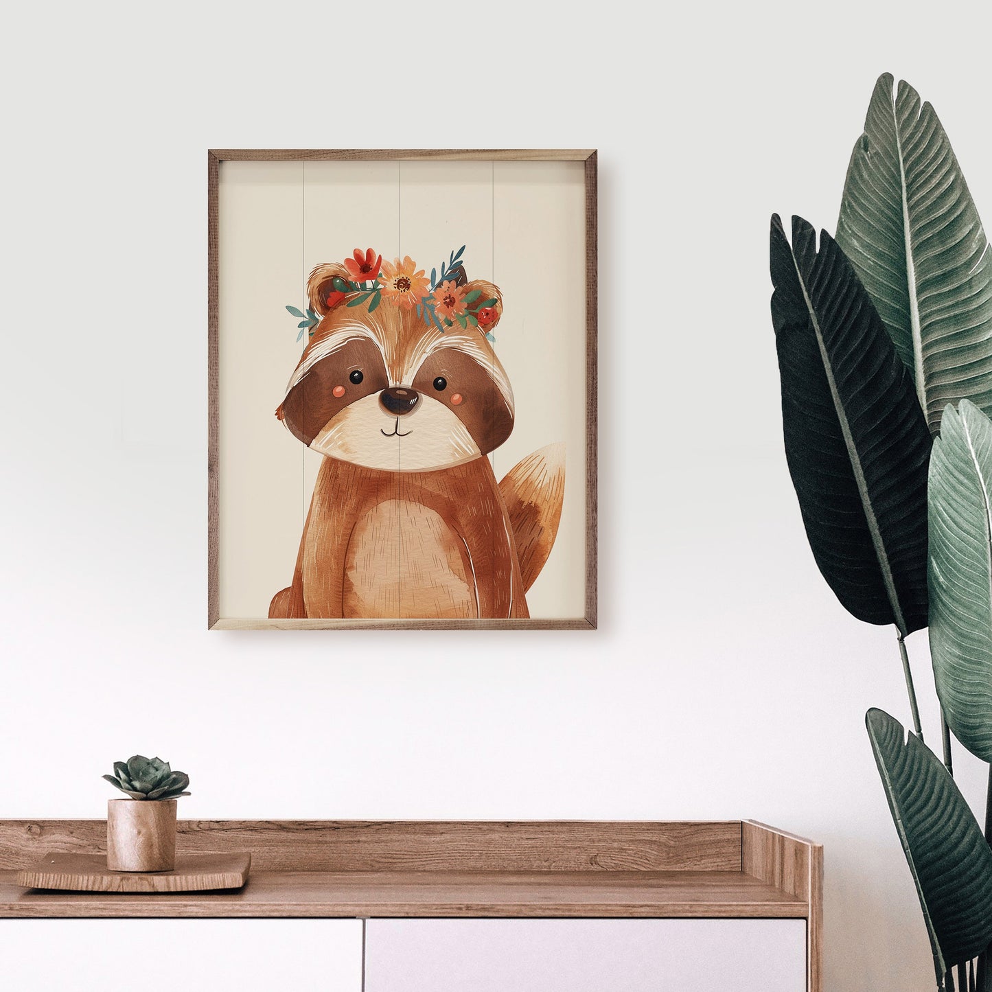 Boho Woodland Raccoon