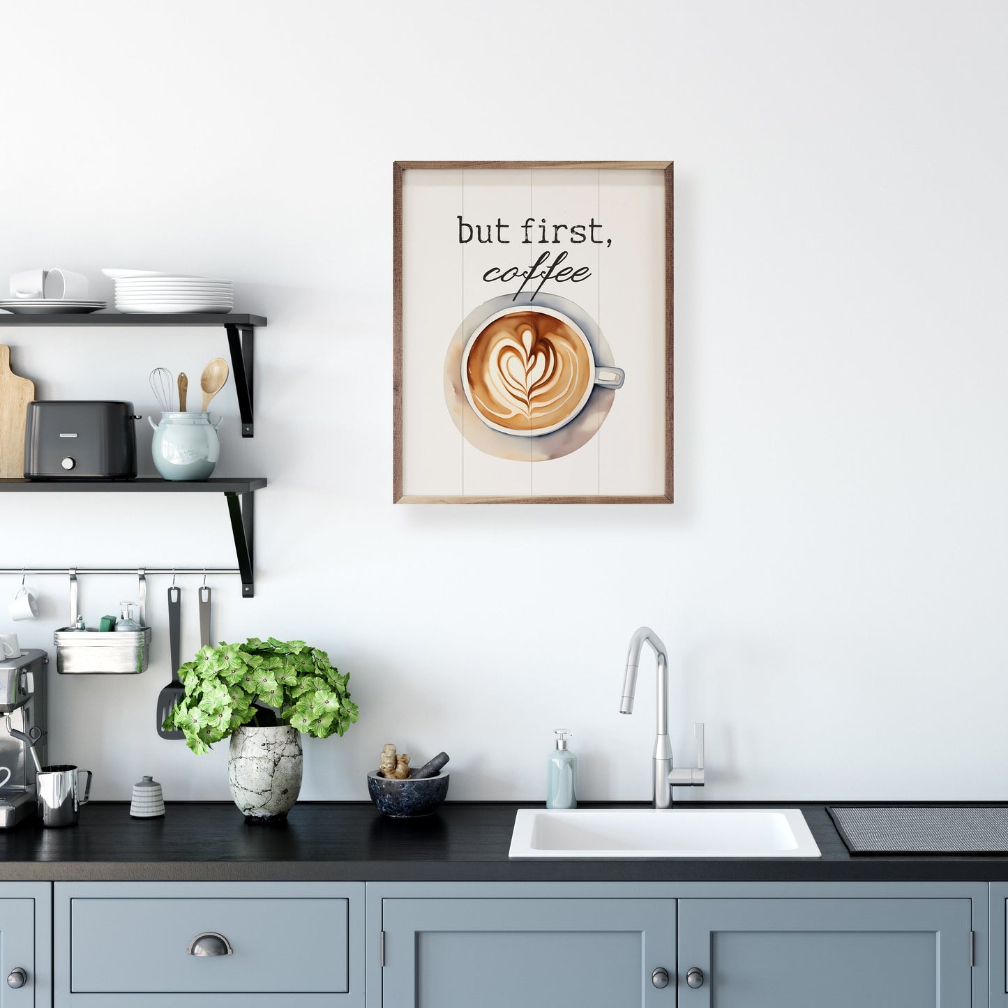 But First Coffee White