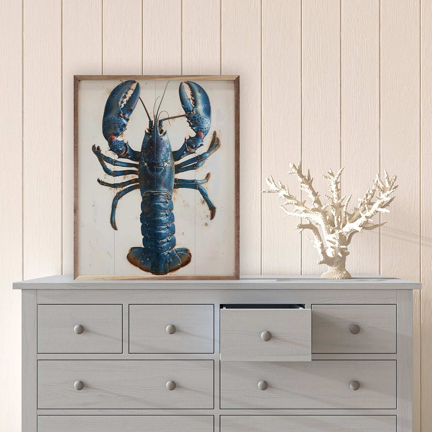 Cyan Crustacean I By Petals Prints Design
