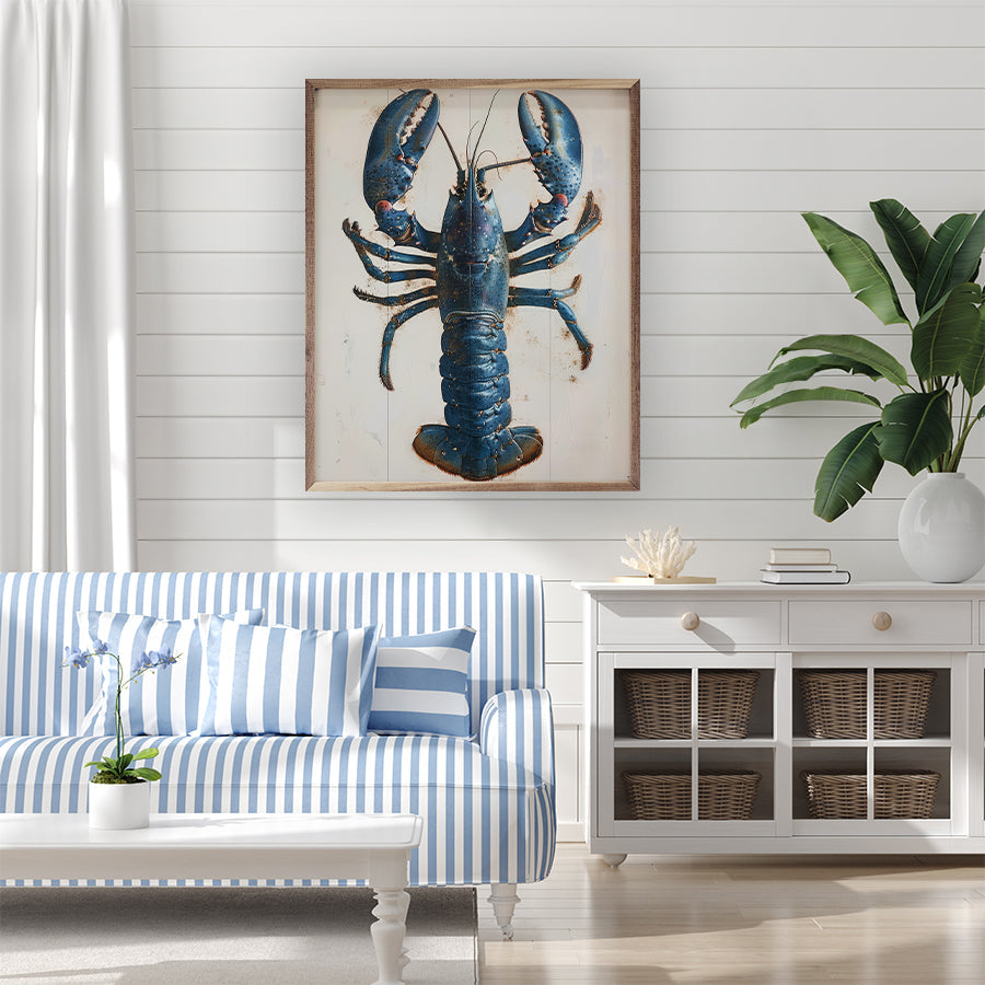 Cyan Crustacean I By Petals Prints Design