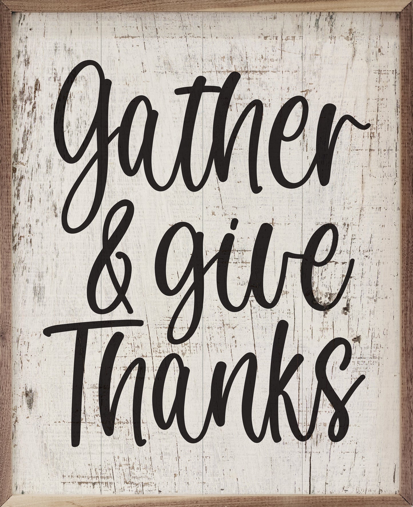 Distressed Gather And Give Thanks White
