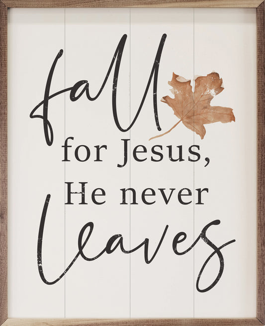 Fall For Jesus Leaf White