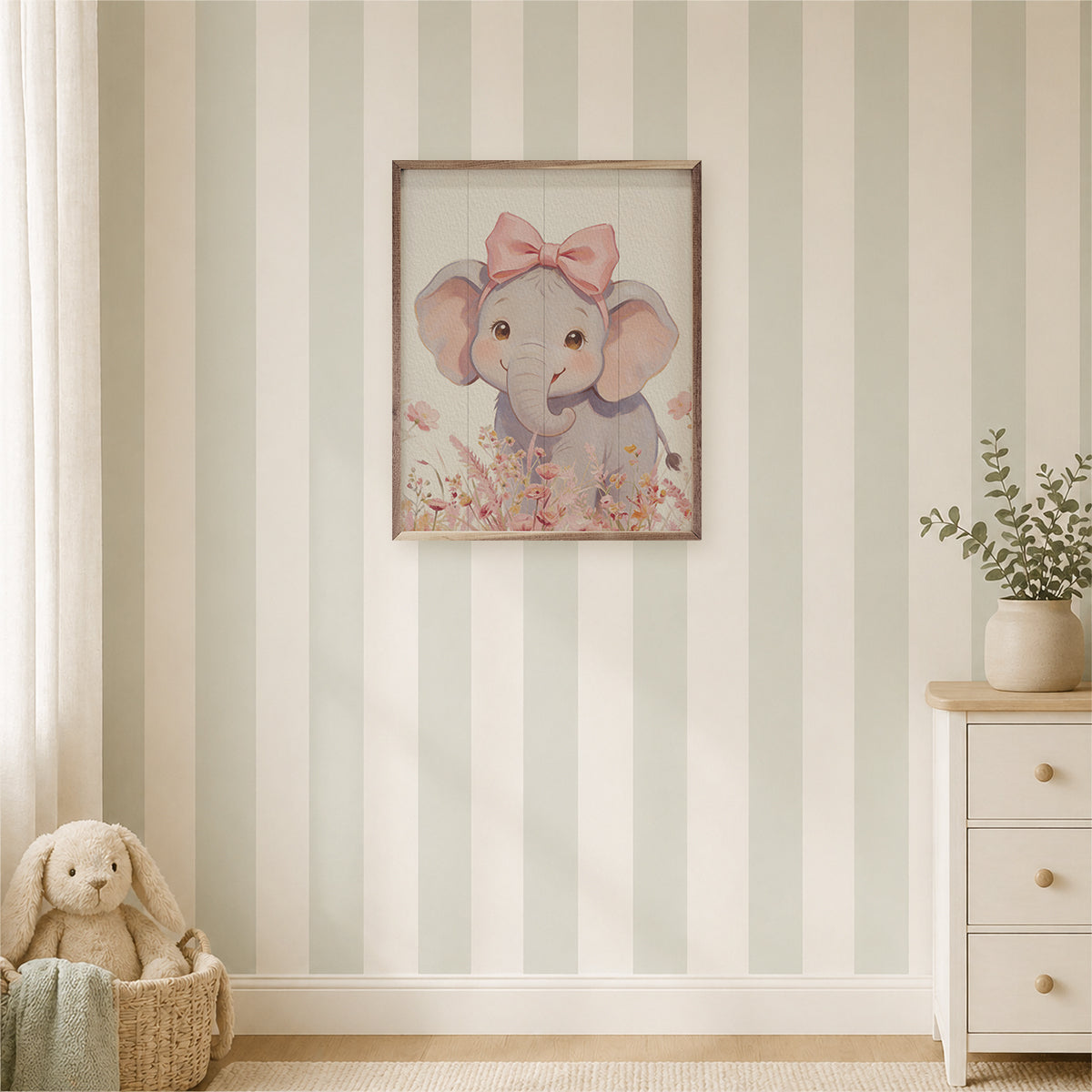 Floral Bow Elephant