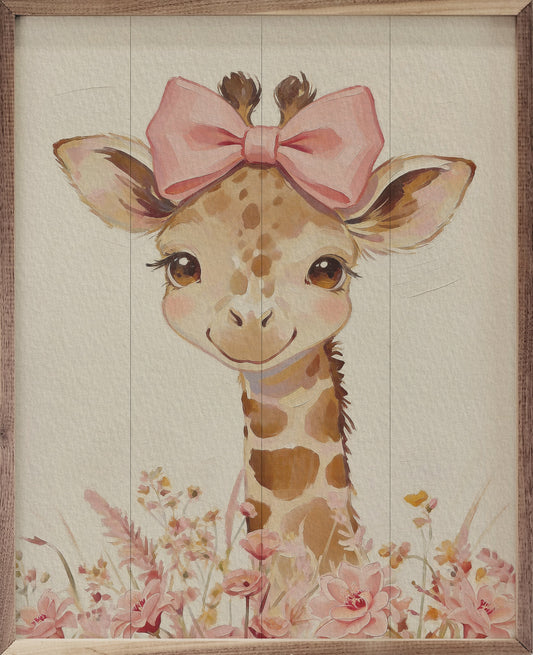 Floral Bow Giraffe