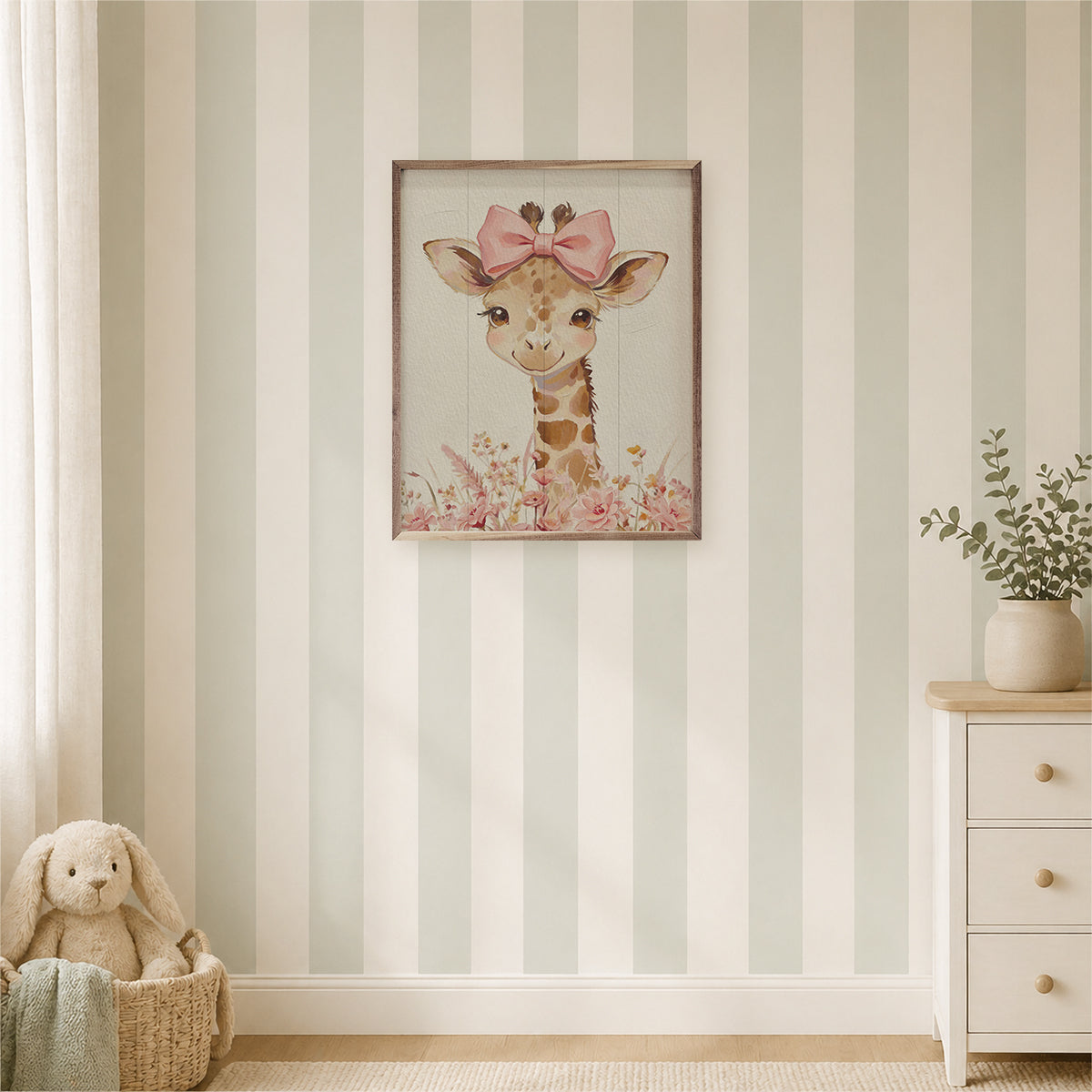 Floral Bow Giraffe