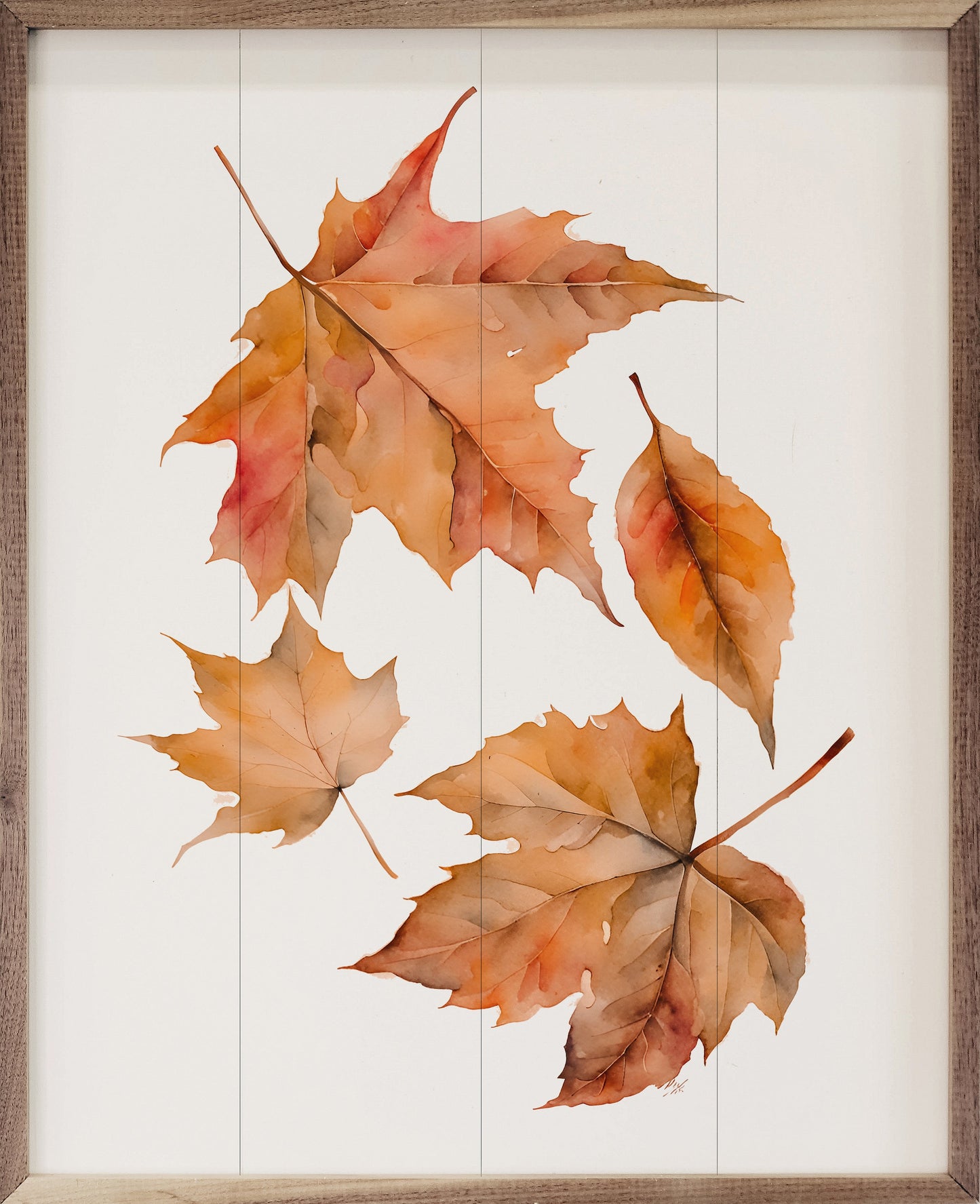 Four Autumn Leaves White