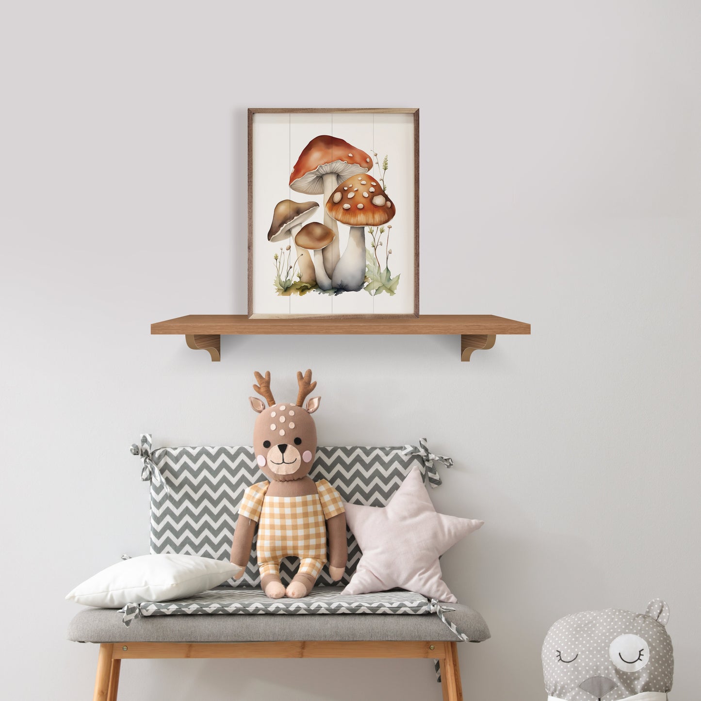 Four Mushrooms White