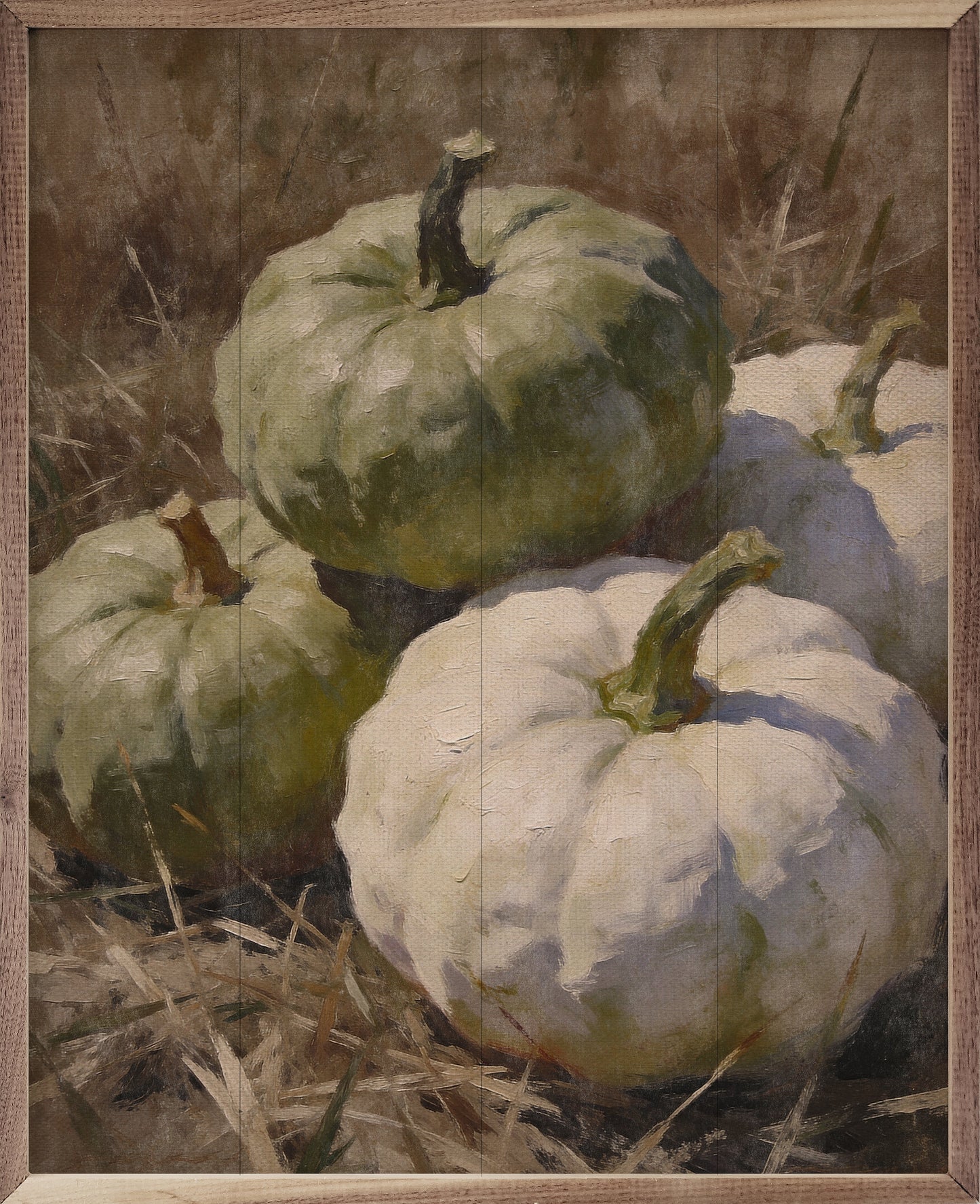 Green Heirloom Pumpkin Still Life