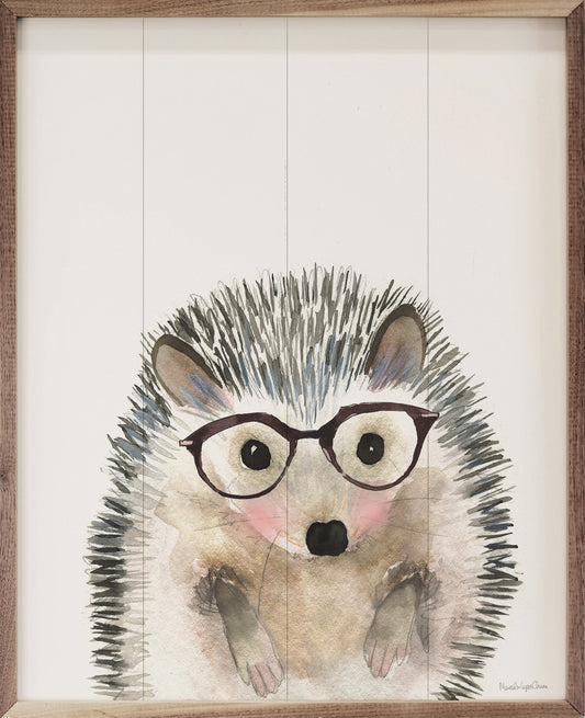 Hedgehog In Glasses By Mercedes Lopez Charro