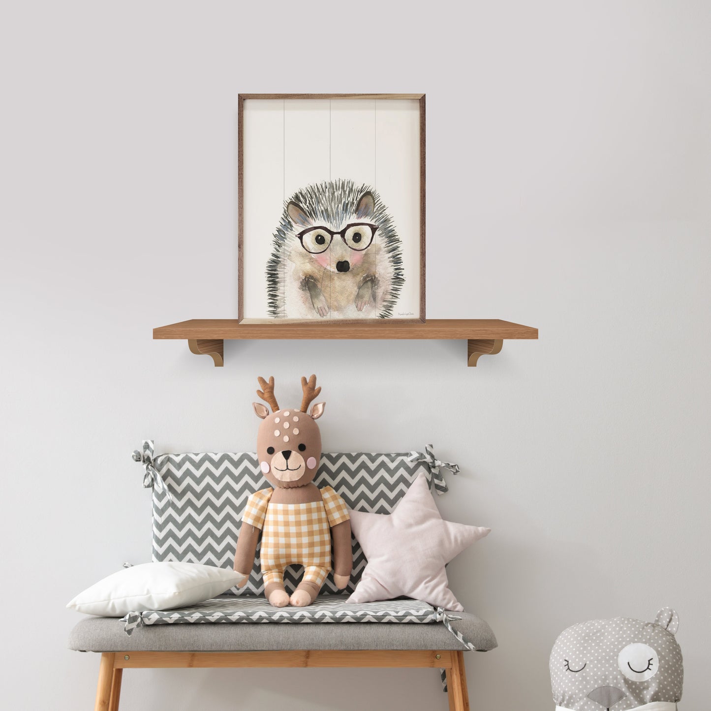 Hedgehog In Glasses By Mercedes Lopez Charro