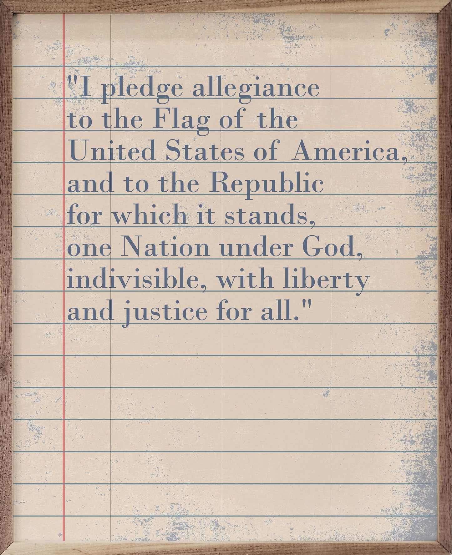 I Pledge Allegiance On Paper