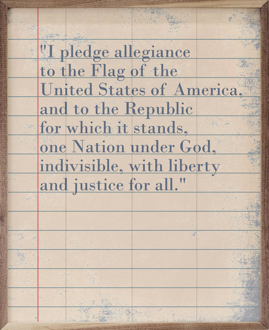 I Pledge Allegiance On Paper