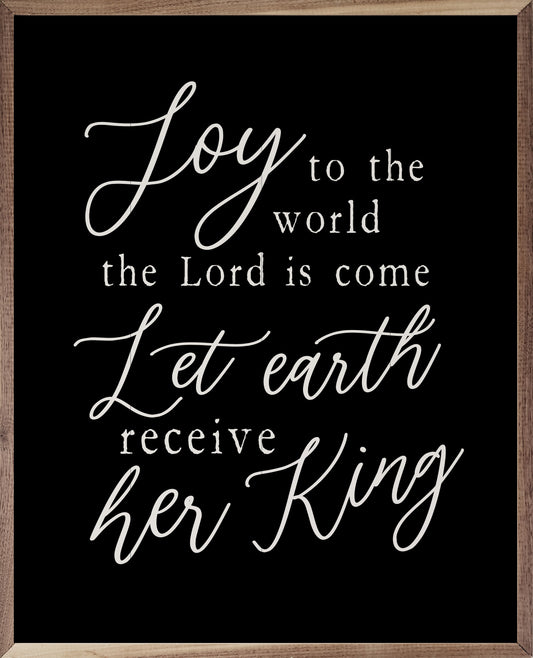 Joy To The World The Lord Is Come Black