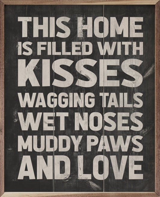Kisses Wagging Tails Wet Noses Muddy Paws Black
