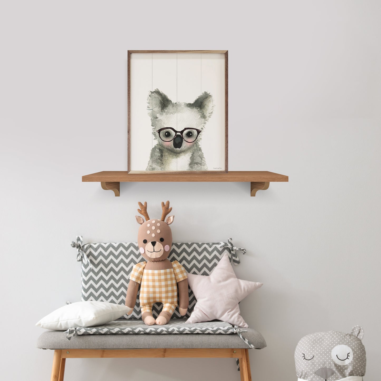 Koala In Glasses By Mercedes Lopez Charro