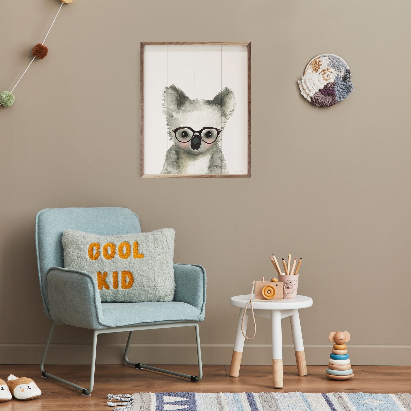 Koala In Glasses By Mercedes Lopez Charro