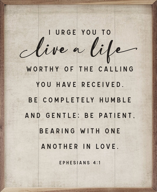 Live A Life Ephesians 4 1 White