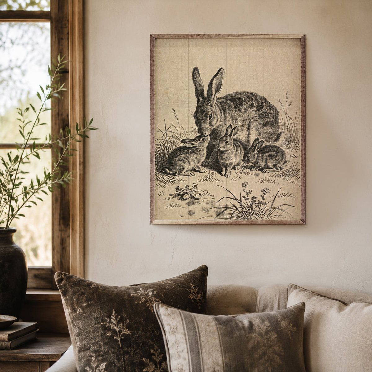 Mother Hare With Leverets