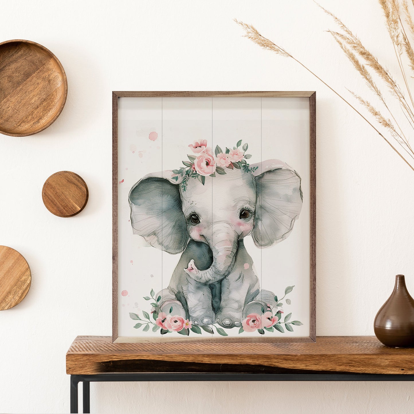 Nursery Floral Elephant