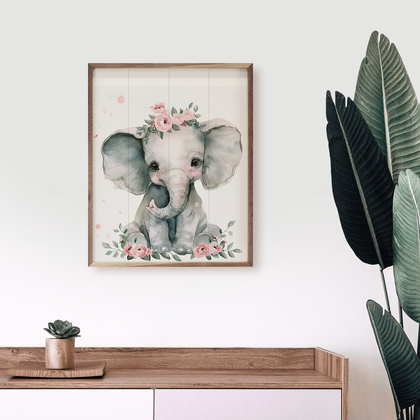 Nursery Floral Elephant