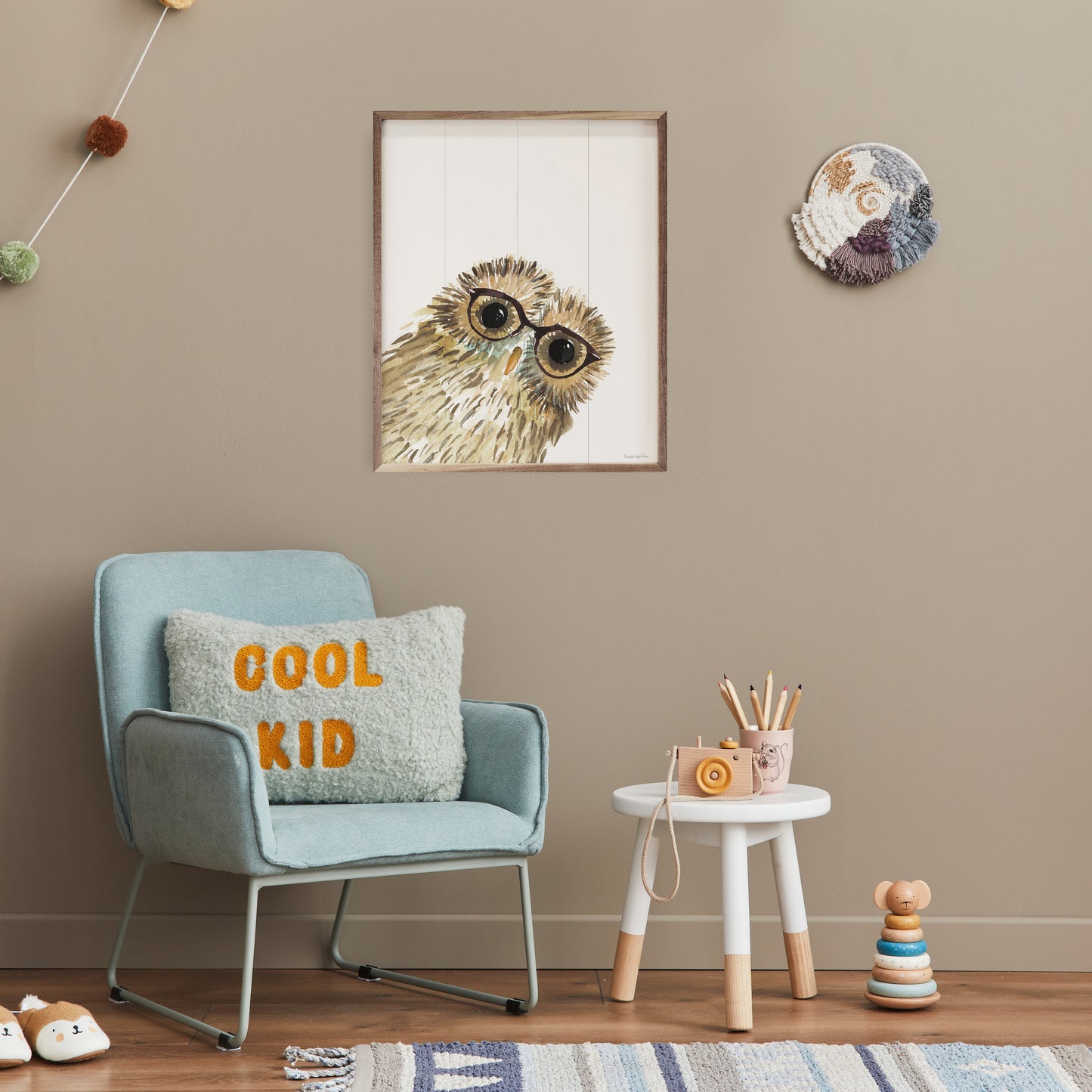 Owl In Glasses By Mercedes Lopez Charro