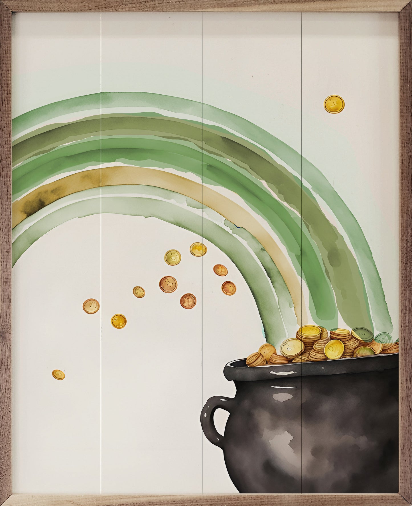 Rainbow And Pot O Gold White