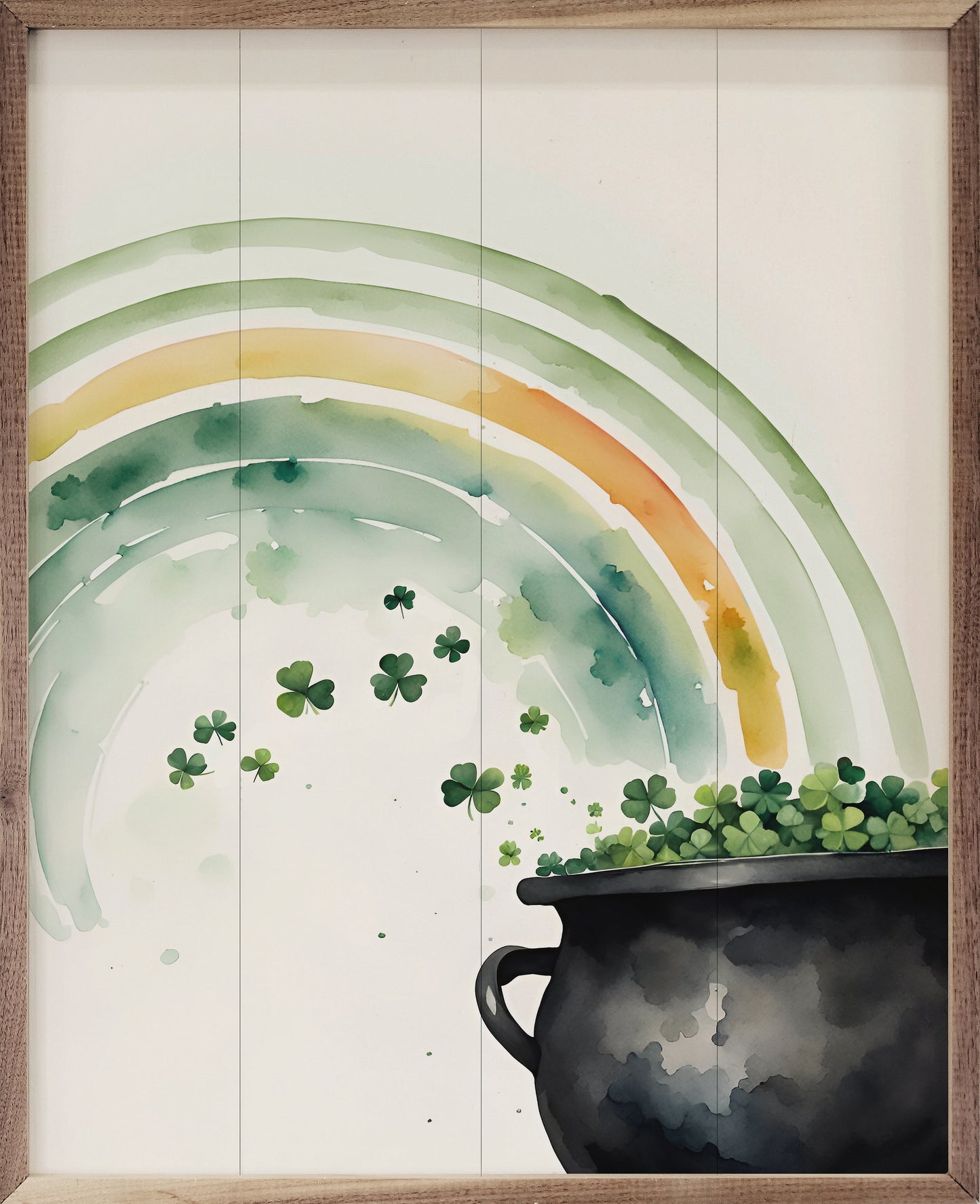 Rainbow And Pot O Shamrocks White