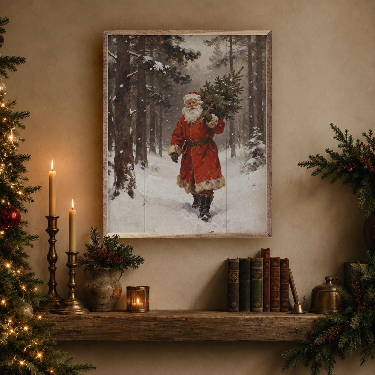 Santa Claus Through The Pines