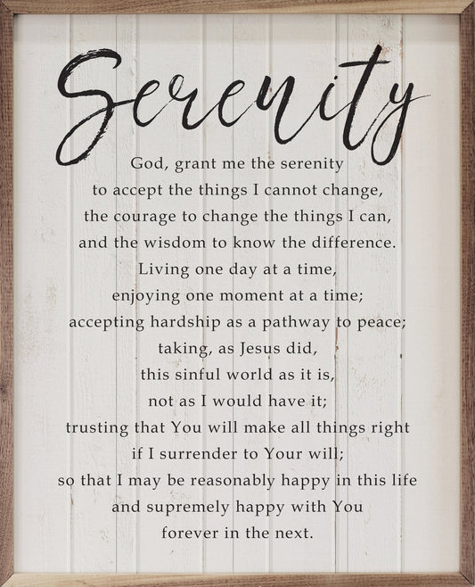 Serenity Prayer Whitewash