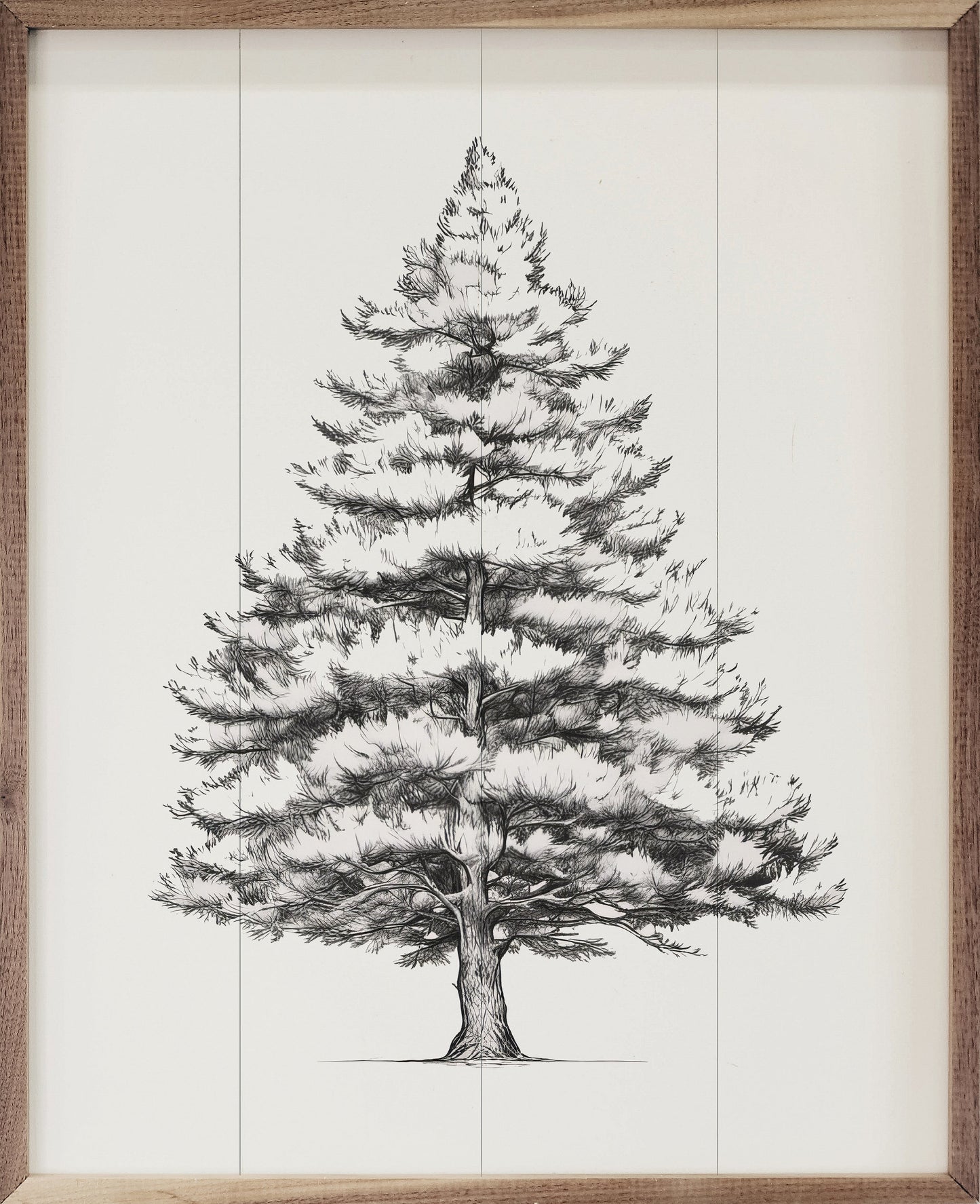 Simple Pine Tree White