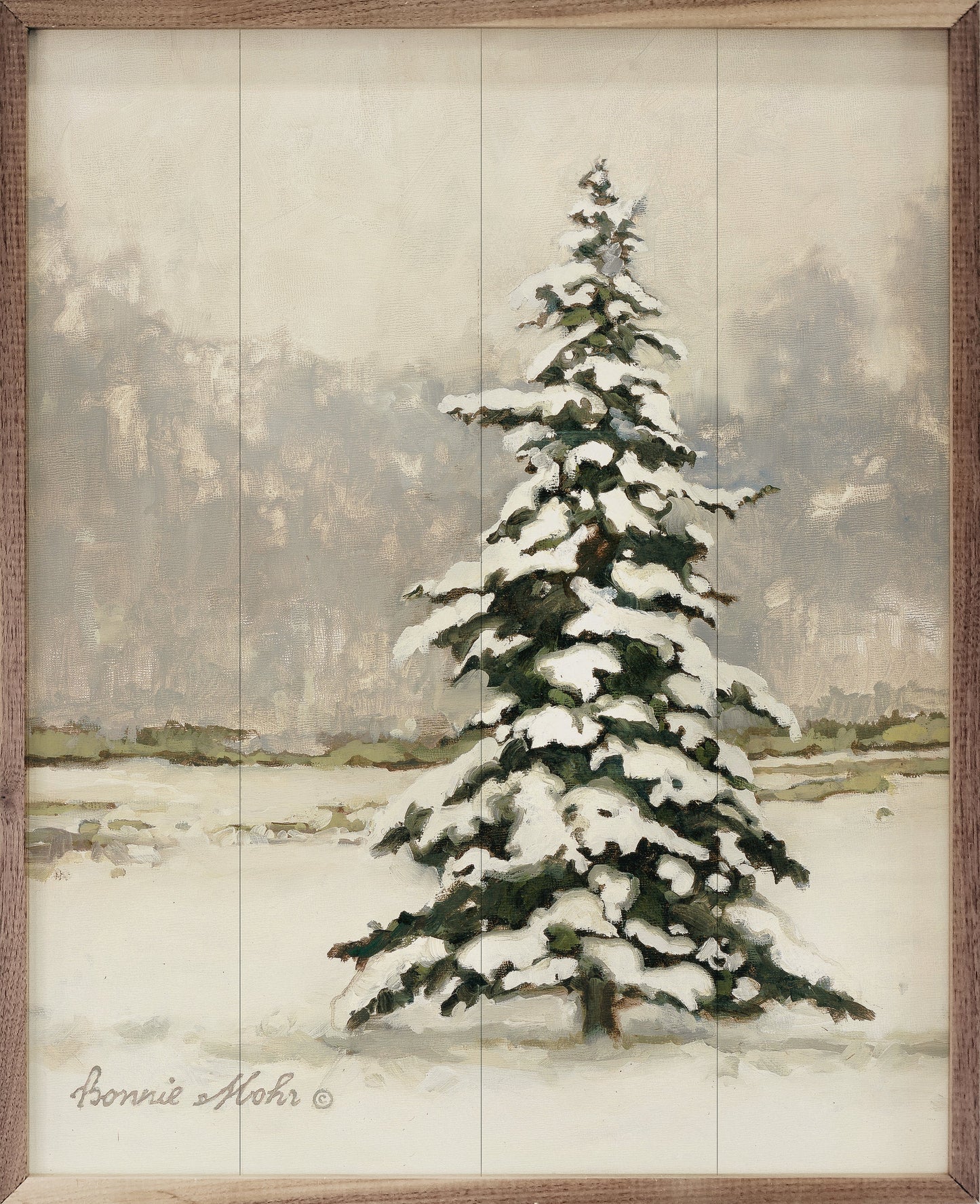 Single Winter Tree By Bonnie Mohr