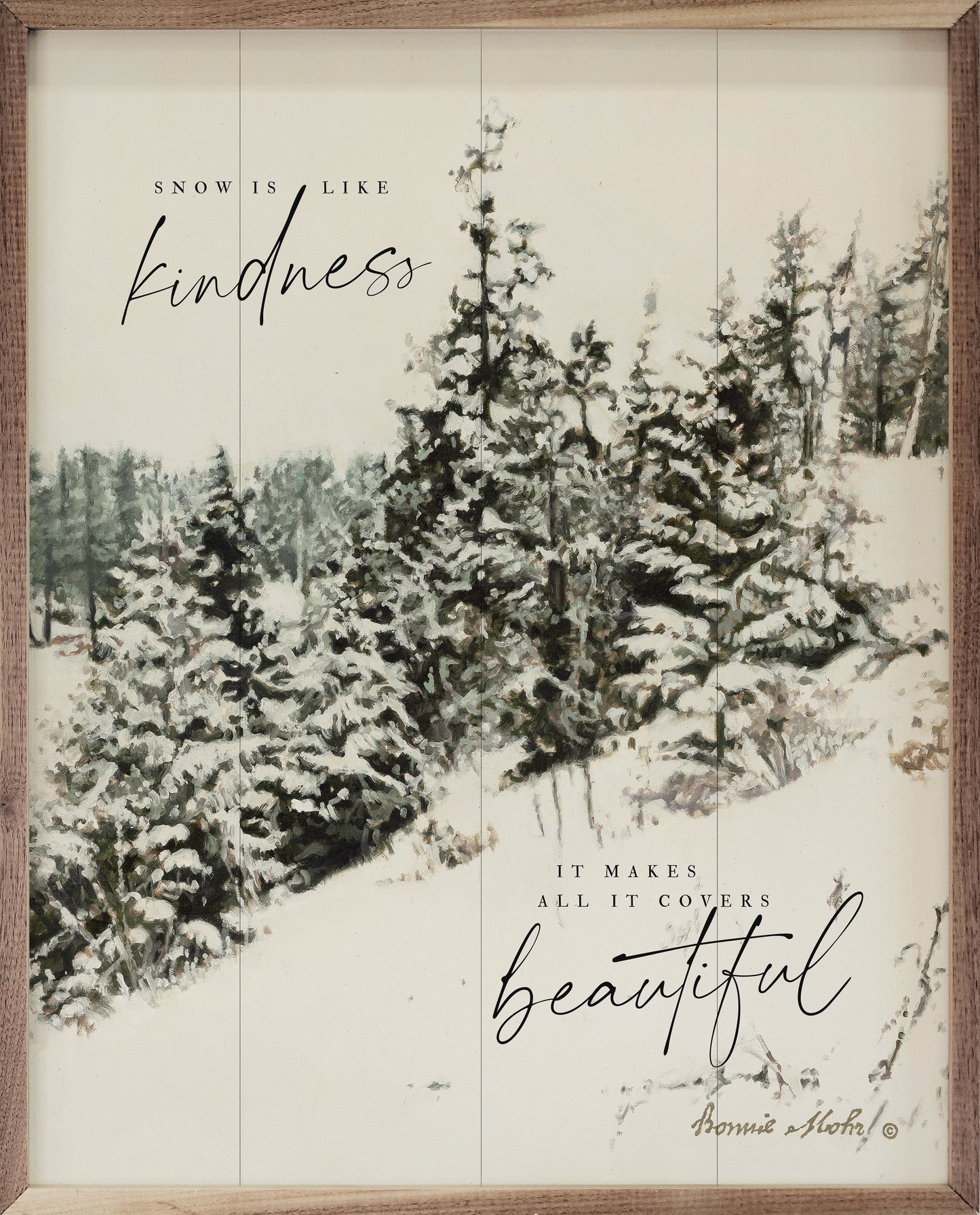 Snow Is Like Kindness Trees By Bonnie Mohr