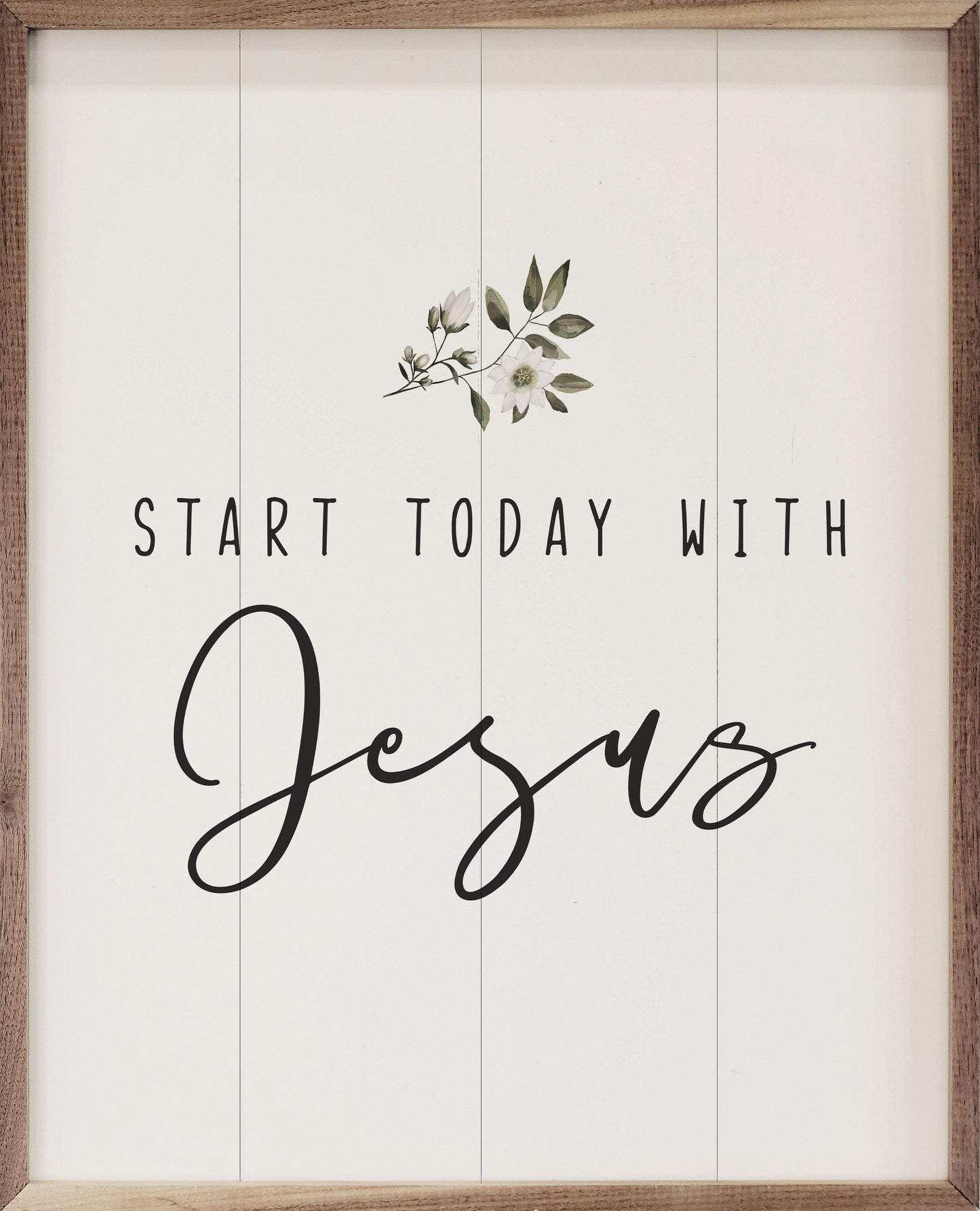 Start Today With Jesus Greenery White