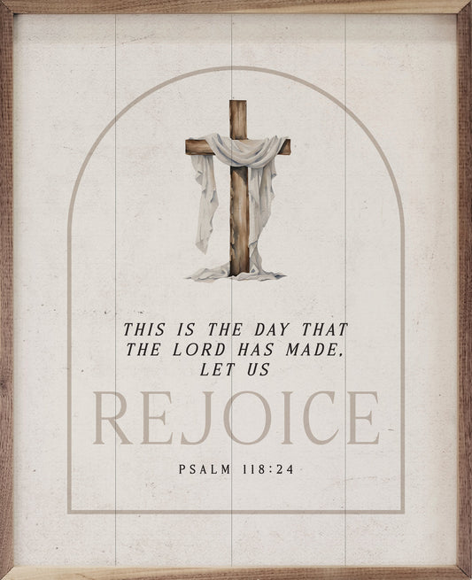 This Is The Day Psalm 118 24 Cross White