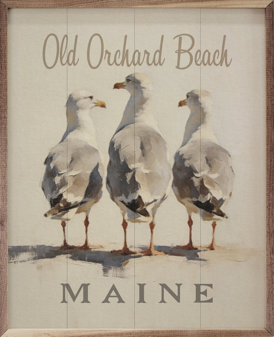Three Seagulls Personalized Beach Name