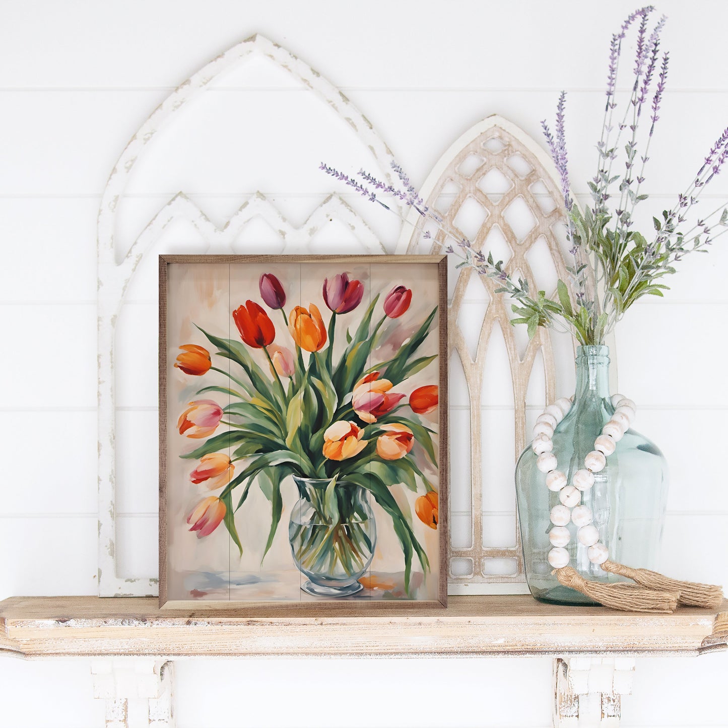 Tulips In Clear Vase