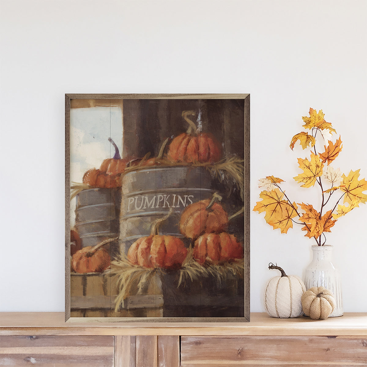 Vintage Pumpkins 3 Cans By Nina Blue