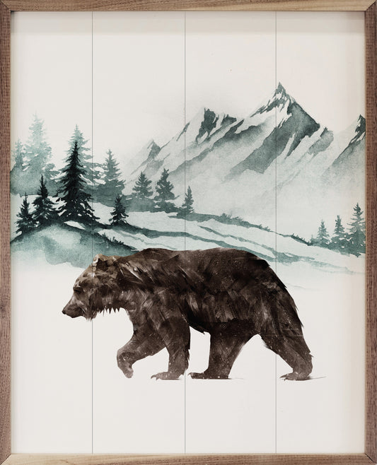 Watercolor Mountain Bear