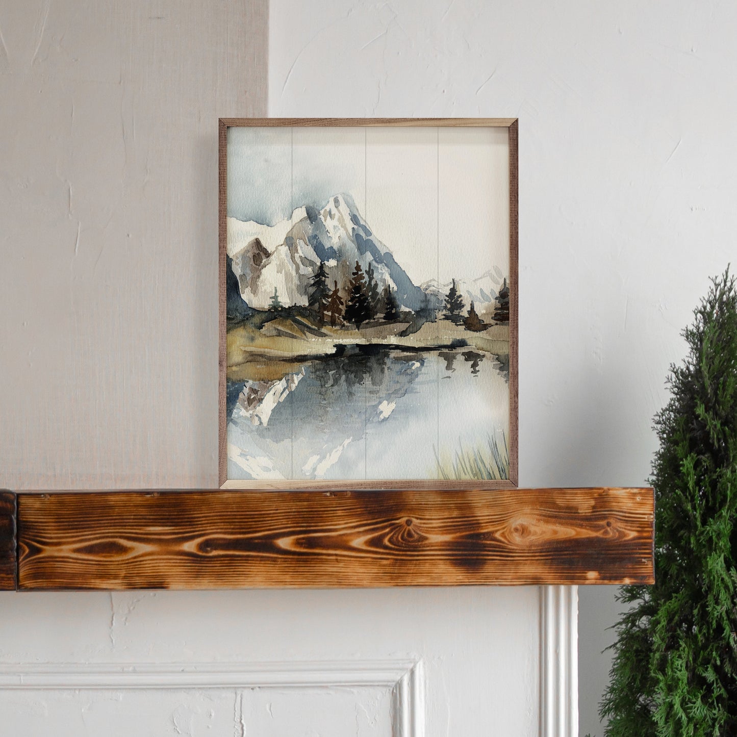 Watercolor Mountain Landscape