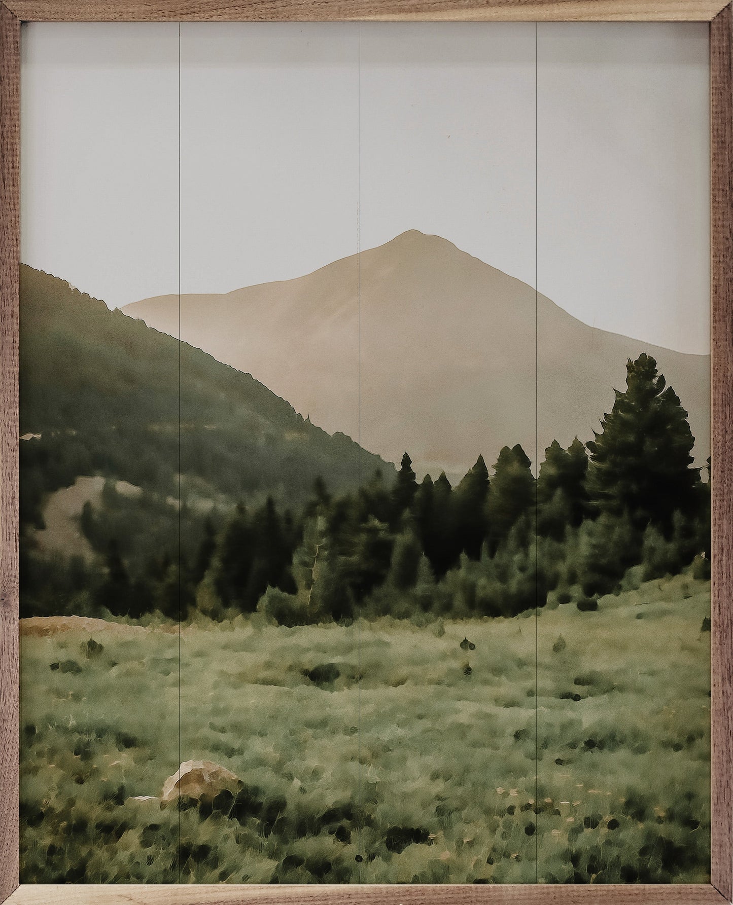 Watercolor Mountain Pine Forest
